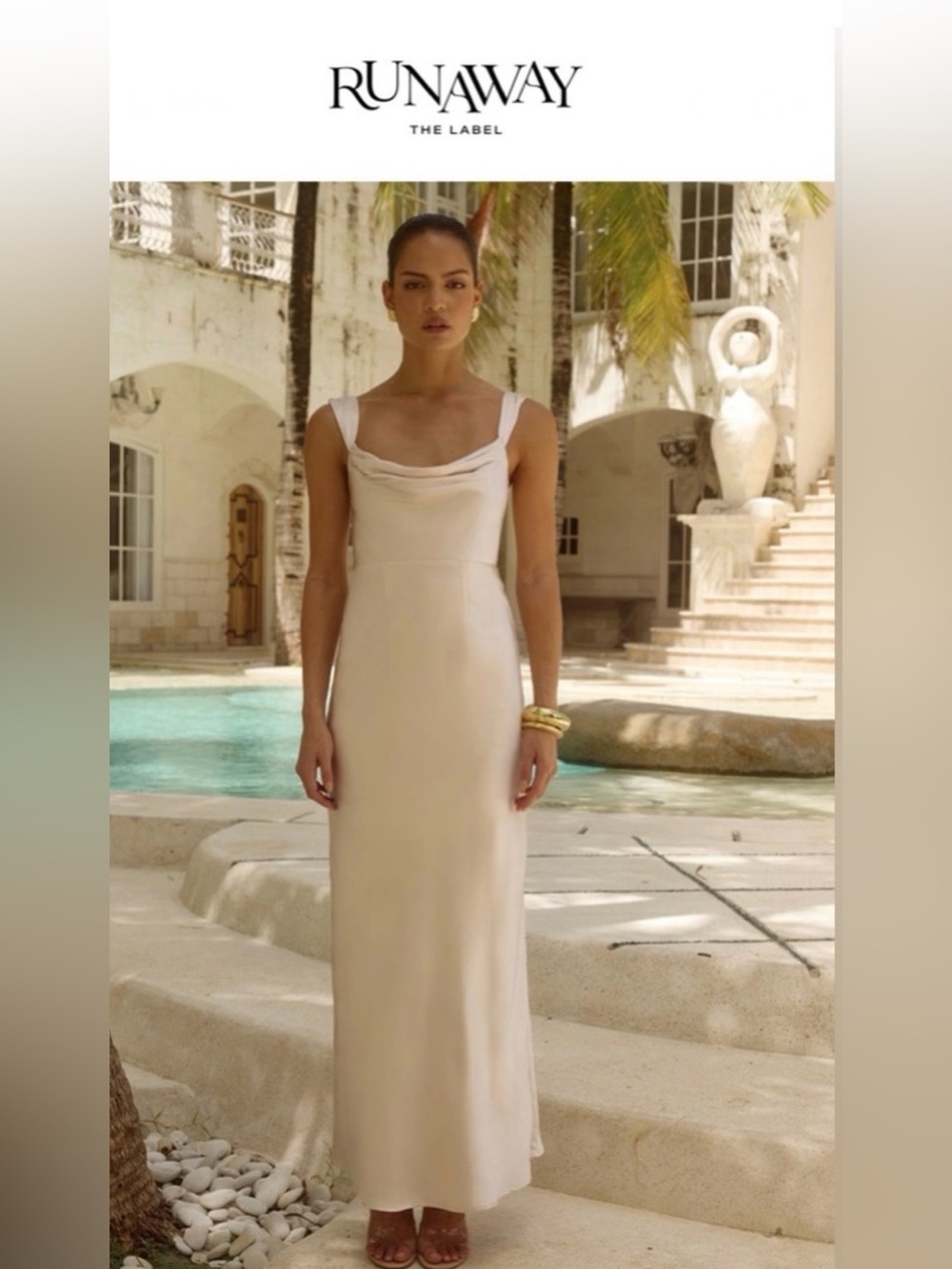MARGOT MAXI DRESS - IVORY Medium NWT